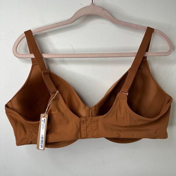 44D NWT SKIMS Fits Everybody T-Shirt Bra Bronze Underwire Seamless Comfort - Picture 5 of 5